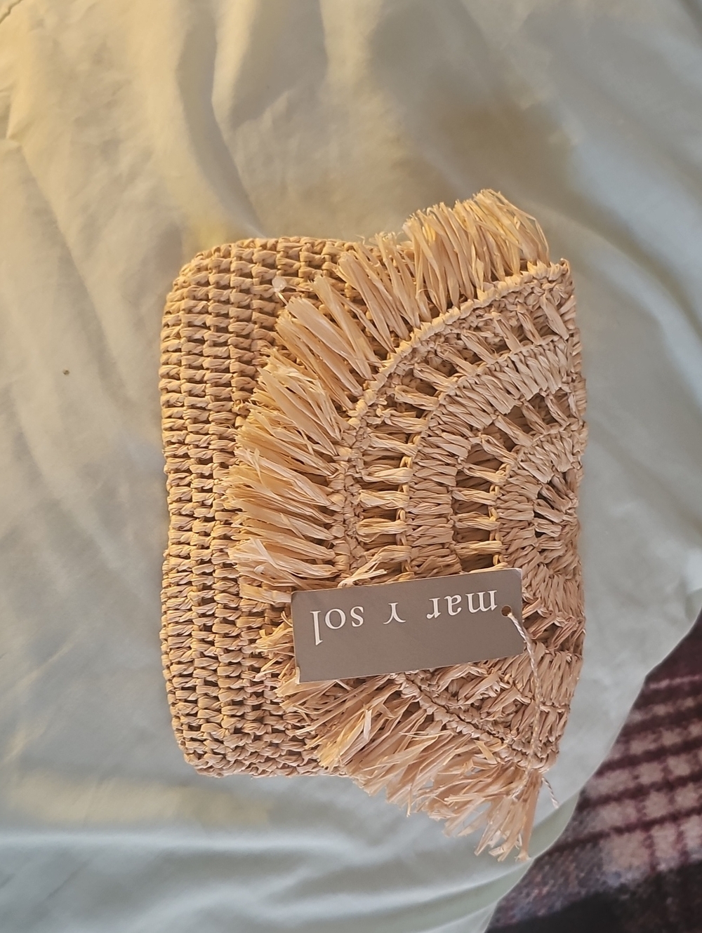 Mar Y Sol Clutch Raffia Bag